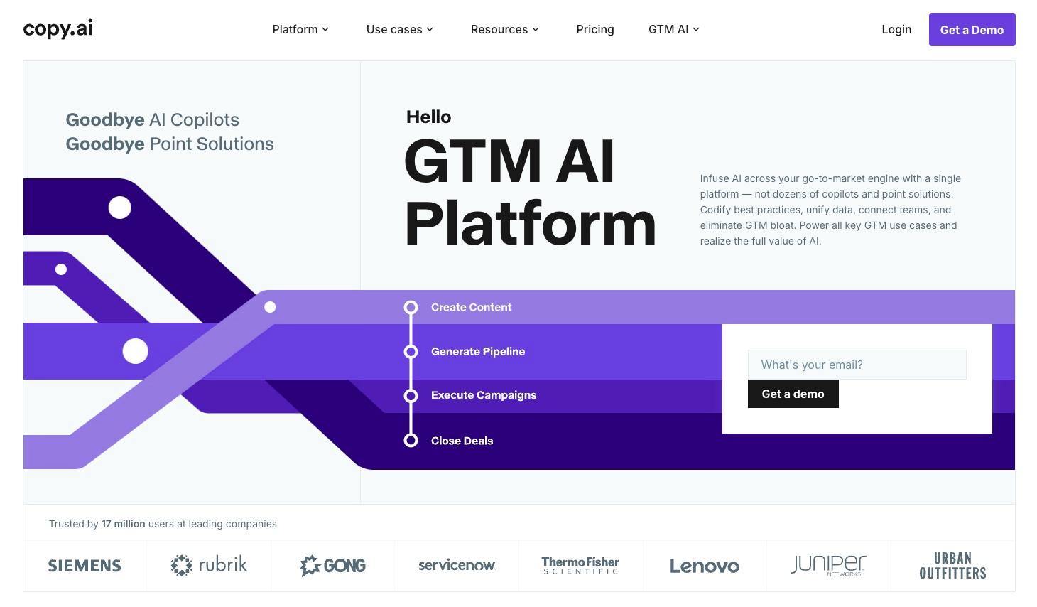 Copy.ai - AI-Powered GTM Platform Copy.ai Logo - AI GTM platform